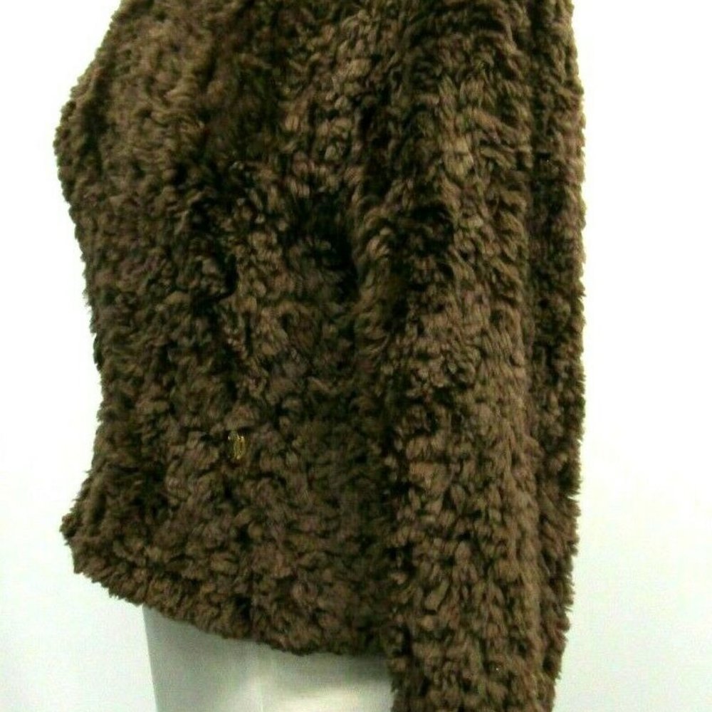 Gorgeous PAULA LISHMAN Cognac Beaver Knit Fur Zip - Picture 4 of 7